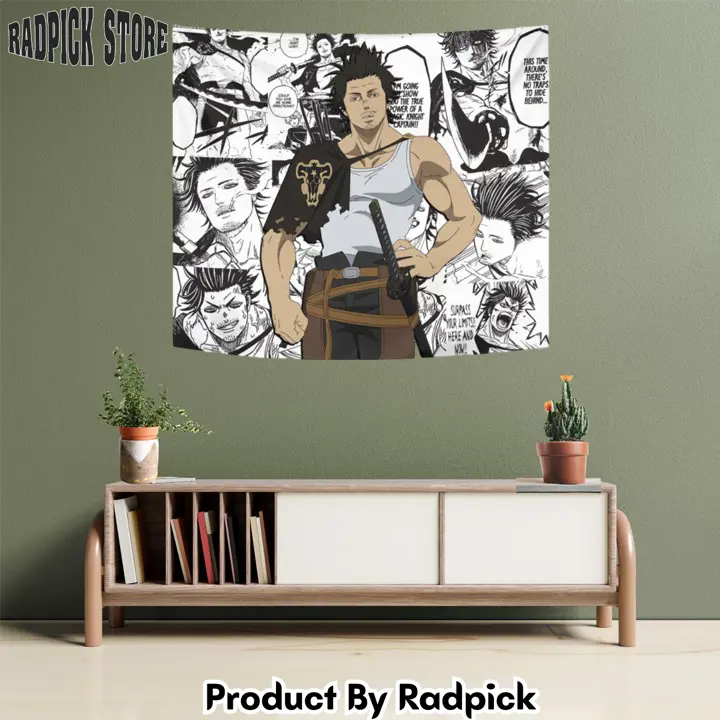 Sukehiro yami tapestry custom black clover anime manga room wall decor  rp5945475